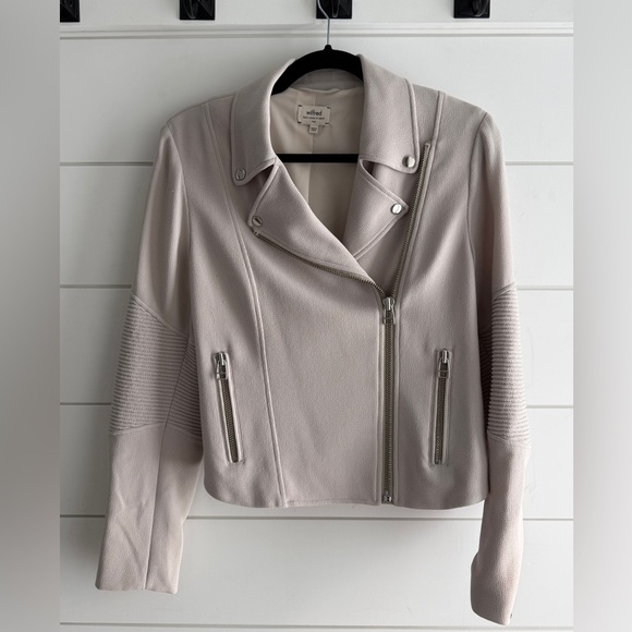 Aritzia Wilfred Soft Gray Moto Style Jacket, Size 10 - Picture 1 of 6